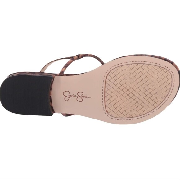 Jessica Simpson size 8 Kirah leopard print thong slingback Sandal NWOT - Picture 3 of 7